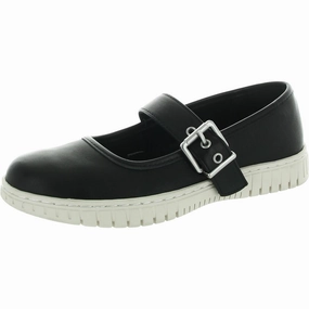 Womens Buckle Leather Mary Janes Womens Fashion Flats cheap