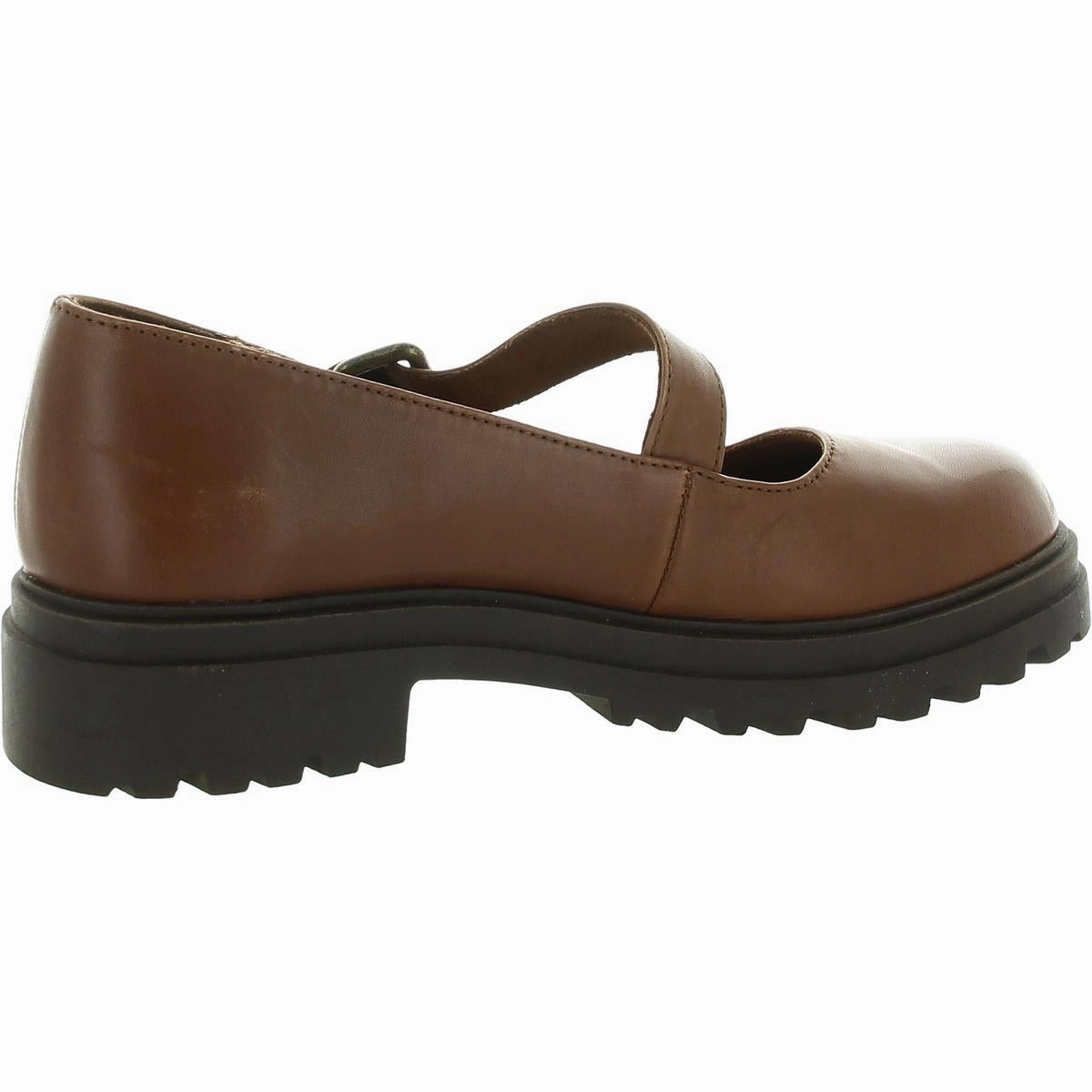 Womens Buckle Leather Mary Janes