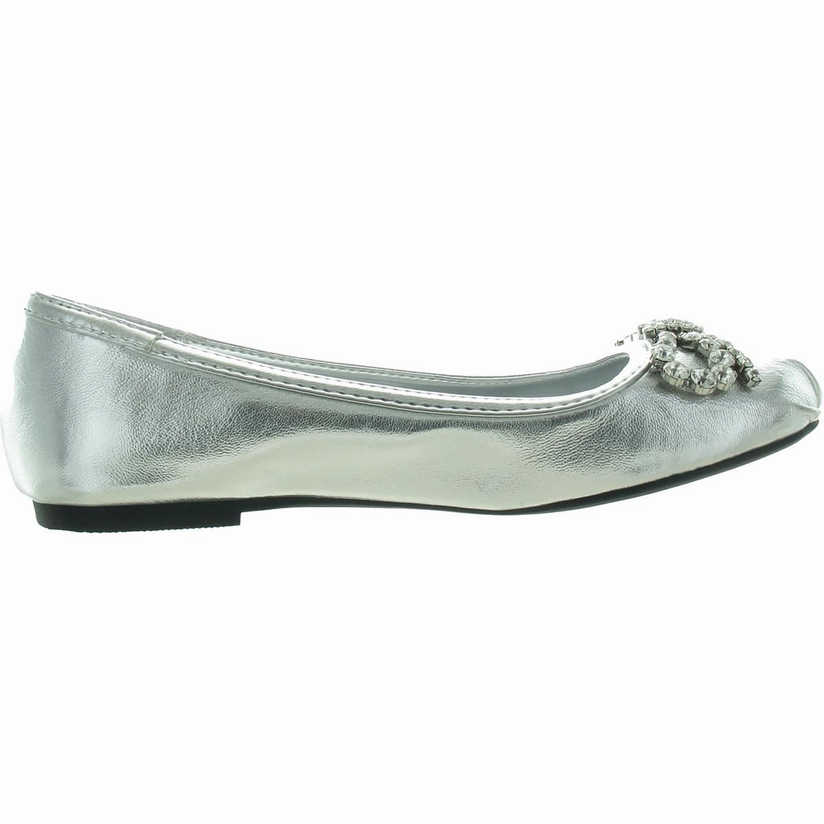 Womens Embellished Man Made Ballet Flats