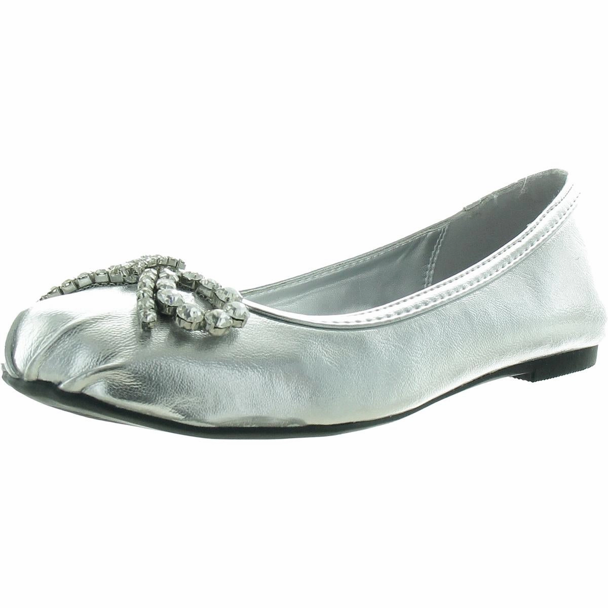 Womens Embellished Man Made Ballet Flats