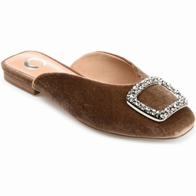 Womens Embellished Velvet Mules Womens Casual Flats sale