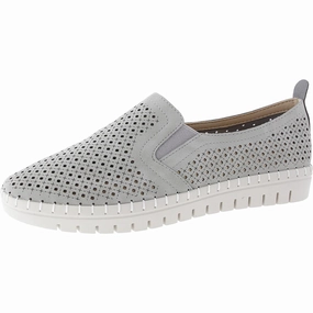 Womens Embroidered Faux Leather Slip-On Sneakers Womens Casual Flats sale
