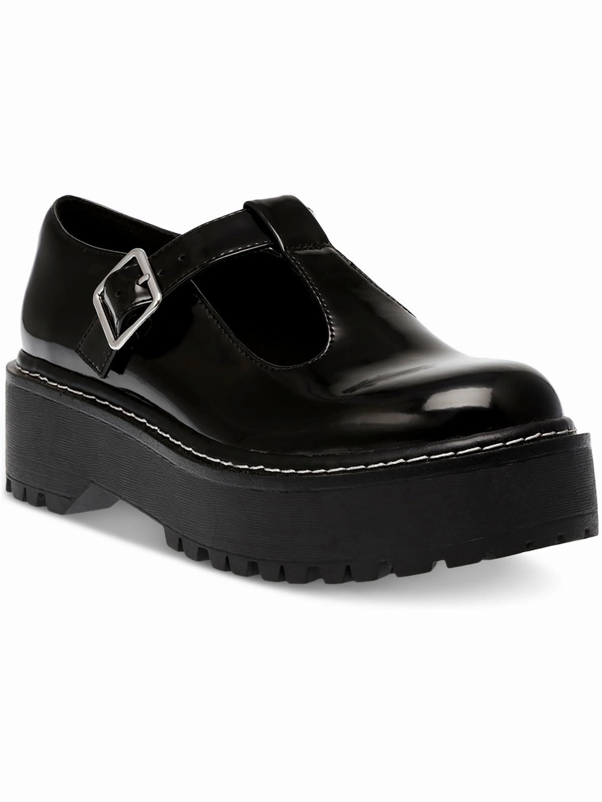 Womens Faux Leather Buckle Mary Janes Womens Flats special deals