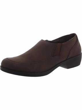 Womens Faux Leather Slip On Clogs Soft Sole Flats Womens sale