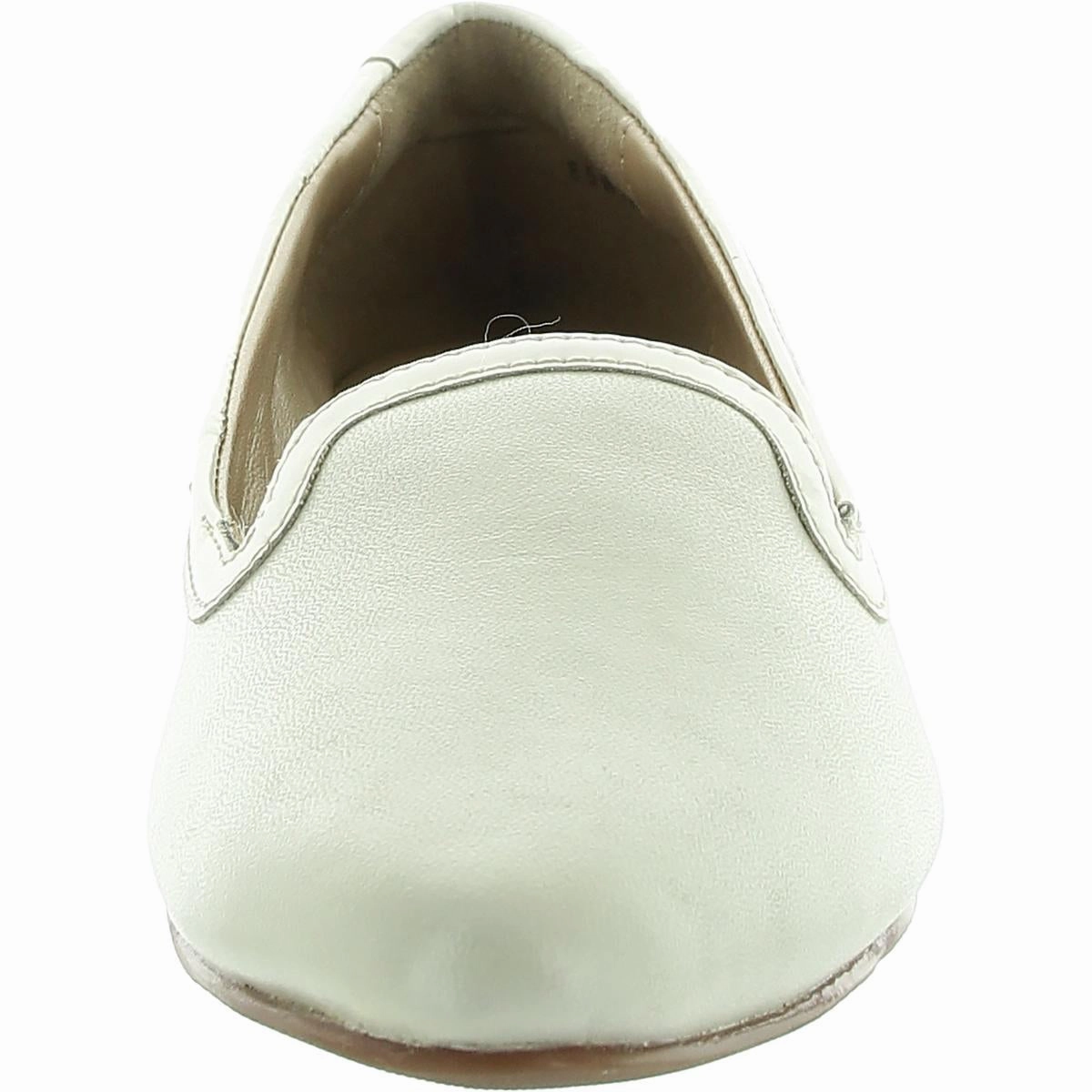 Womens Faux Leather Trim Man Made Flat Shoes
