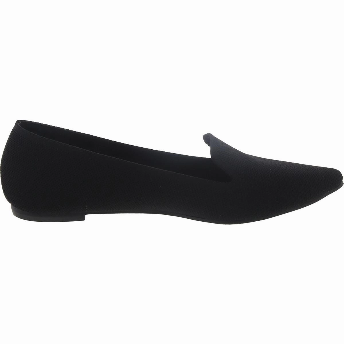 Womens Faux Suede Pointed Toe Loafers
