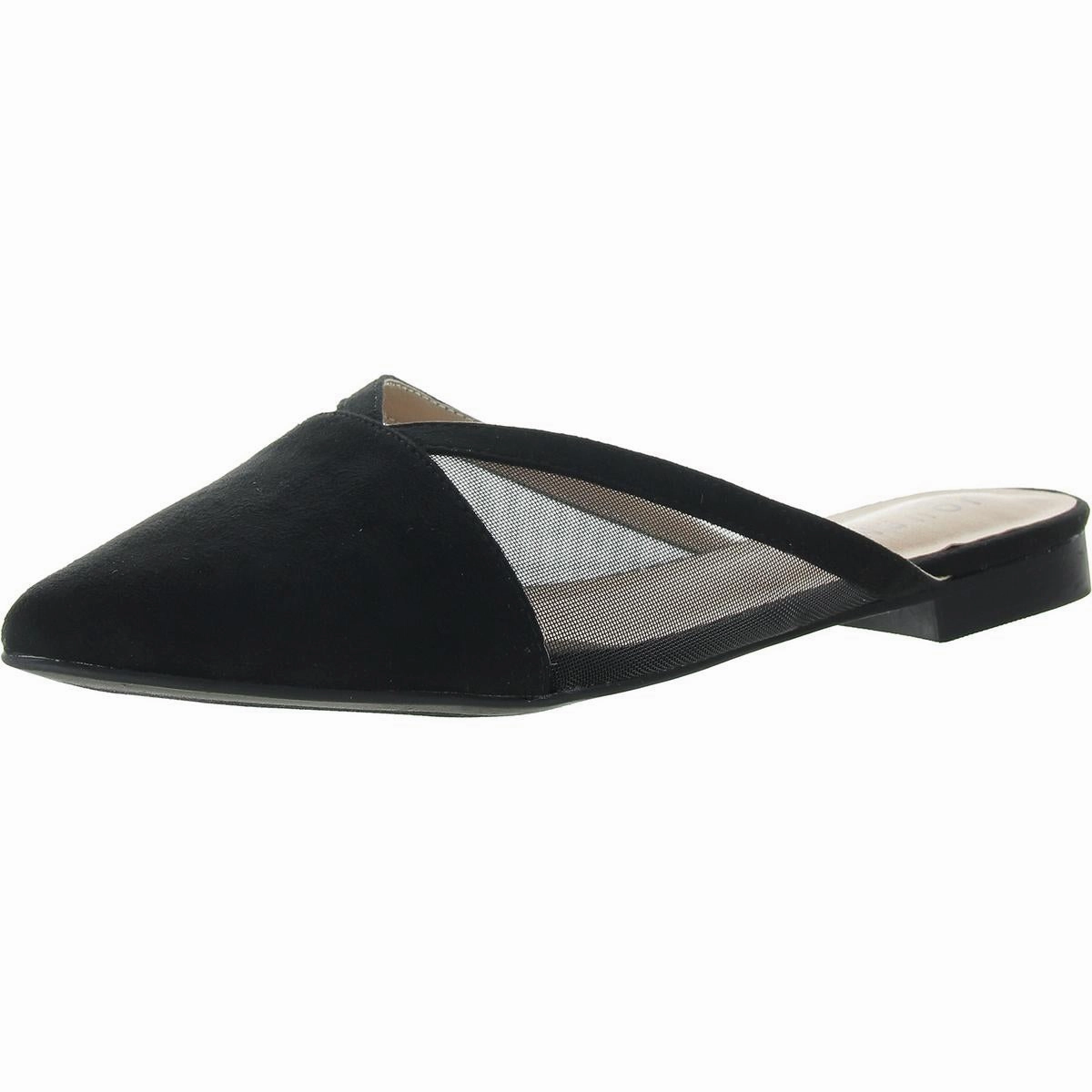 Womens Faux Suede Slide Flat Shoes