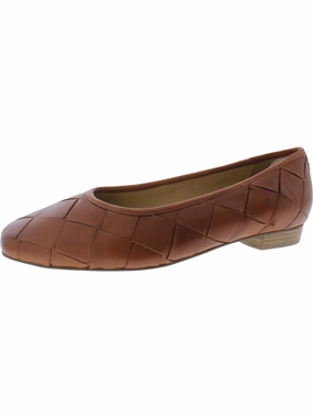 Womens Leather Round Toe Flat Shoes Soft Sole Flats Womens sale