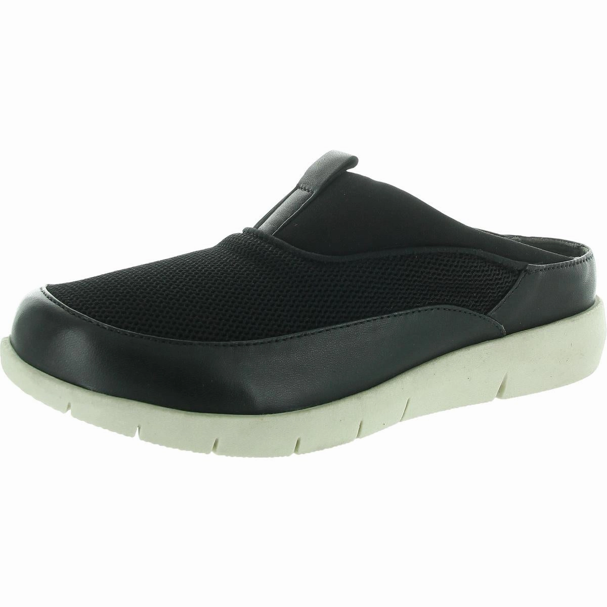 Womens Padded Insole Leather Mules Soft Sole Flats Womens sale