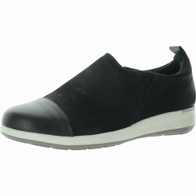 Womens Padded Insole Leather Slip-On Sneakers Womens Flats special deals