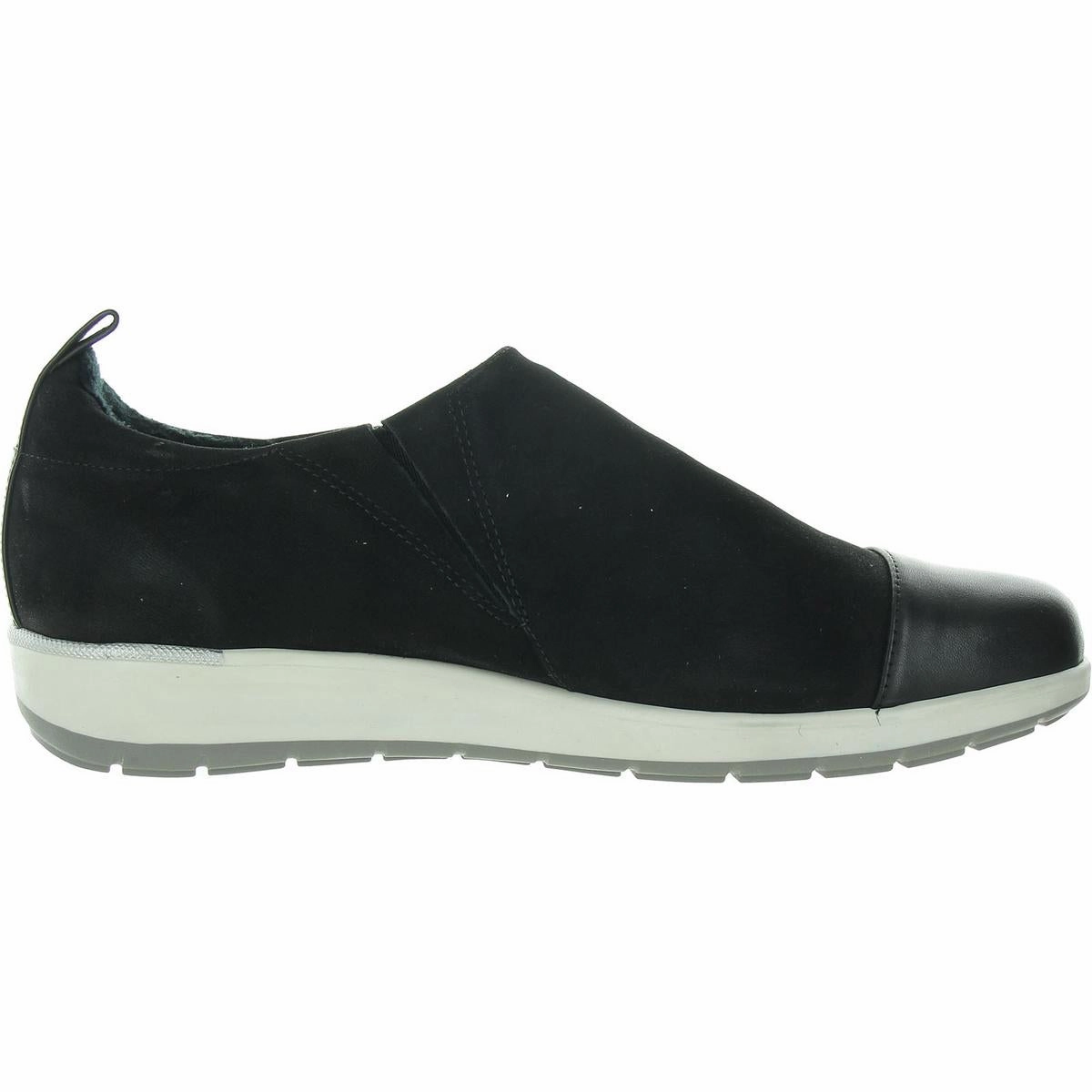 Womens Padded Insole Leather Slip-On Sneakers