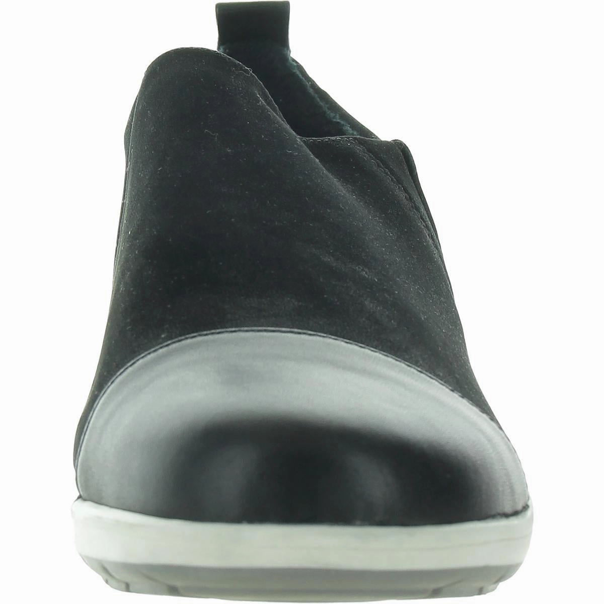 Womens Padded Insole Leather Slip-On Sneakers