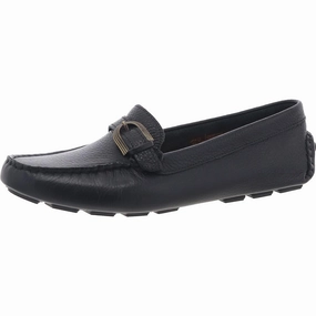 Womens Solid Leather Loafers Trendy Flats for Women