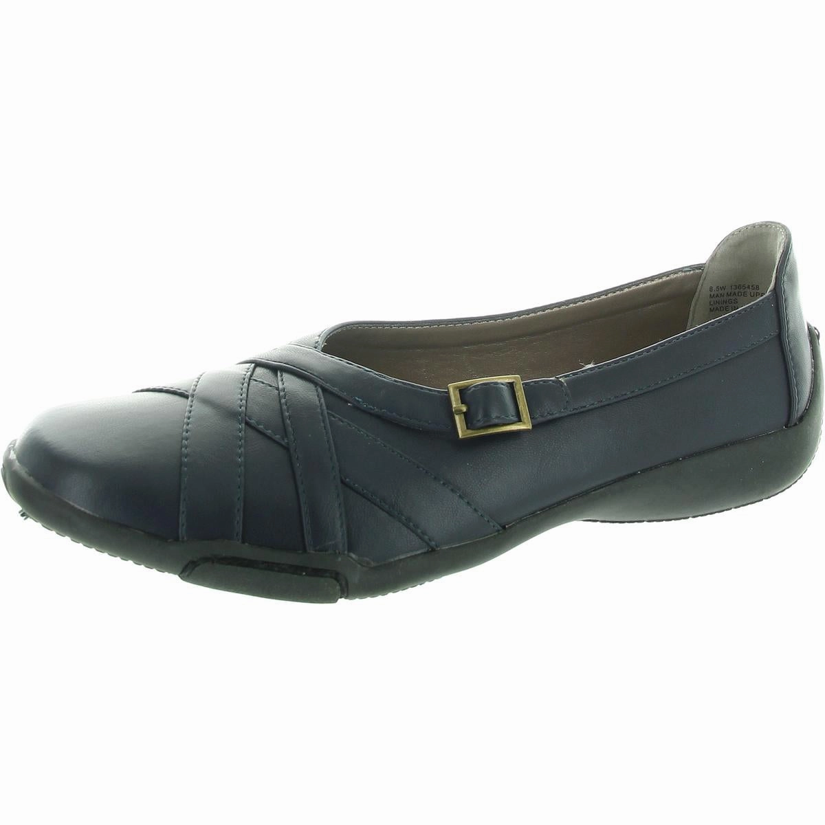 Womens Solid Man Made Flat Shoes