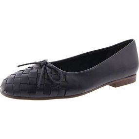 Womens Woven Faux Leather Ballet Flats Soft Sole Flats Womens sale