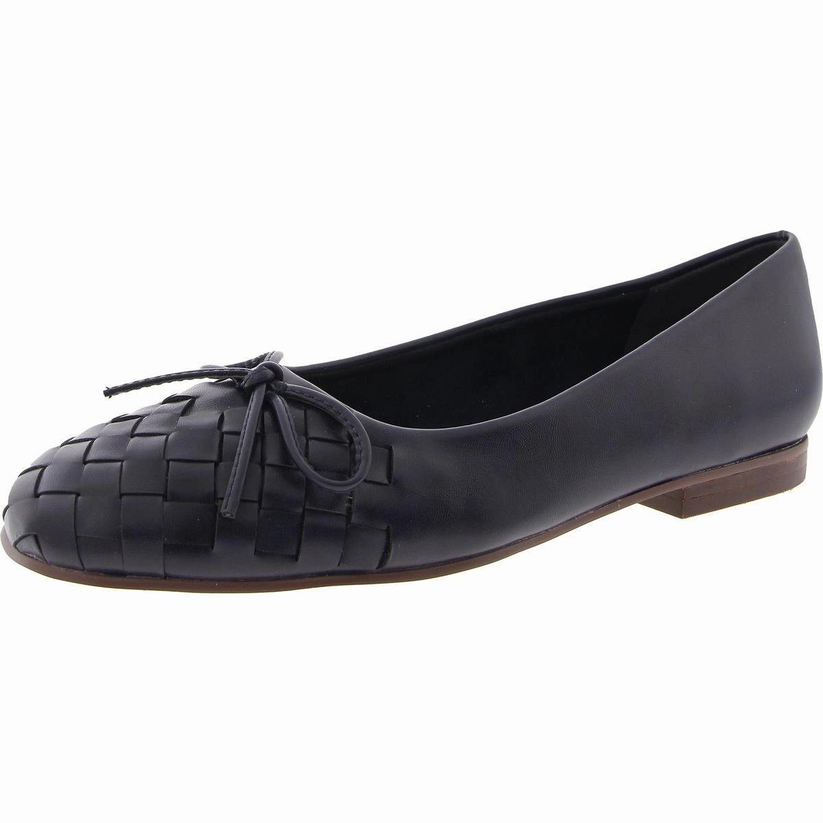 Womens Woven Faux Leather Ballet Flats Soft Sole Flats Womens sale