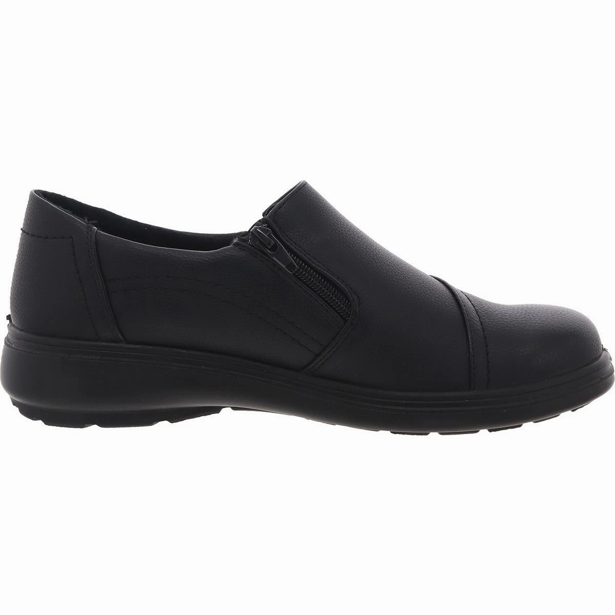 Womens Zipper Leather Clogs