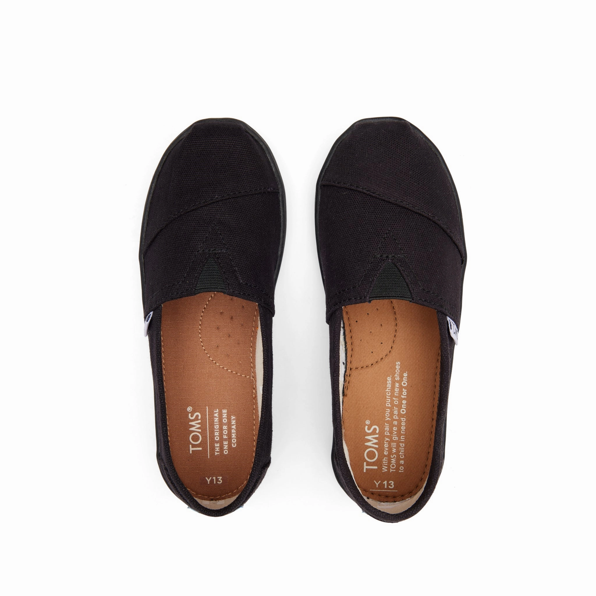 Youth Alpargata Black Canvas Kids Shoe