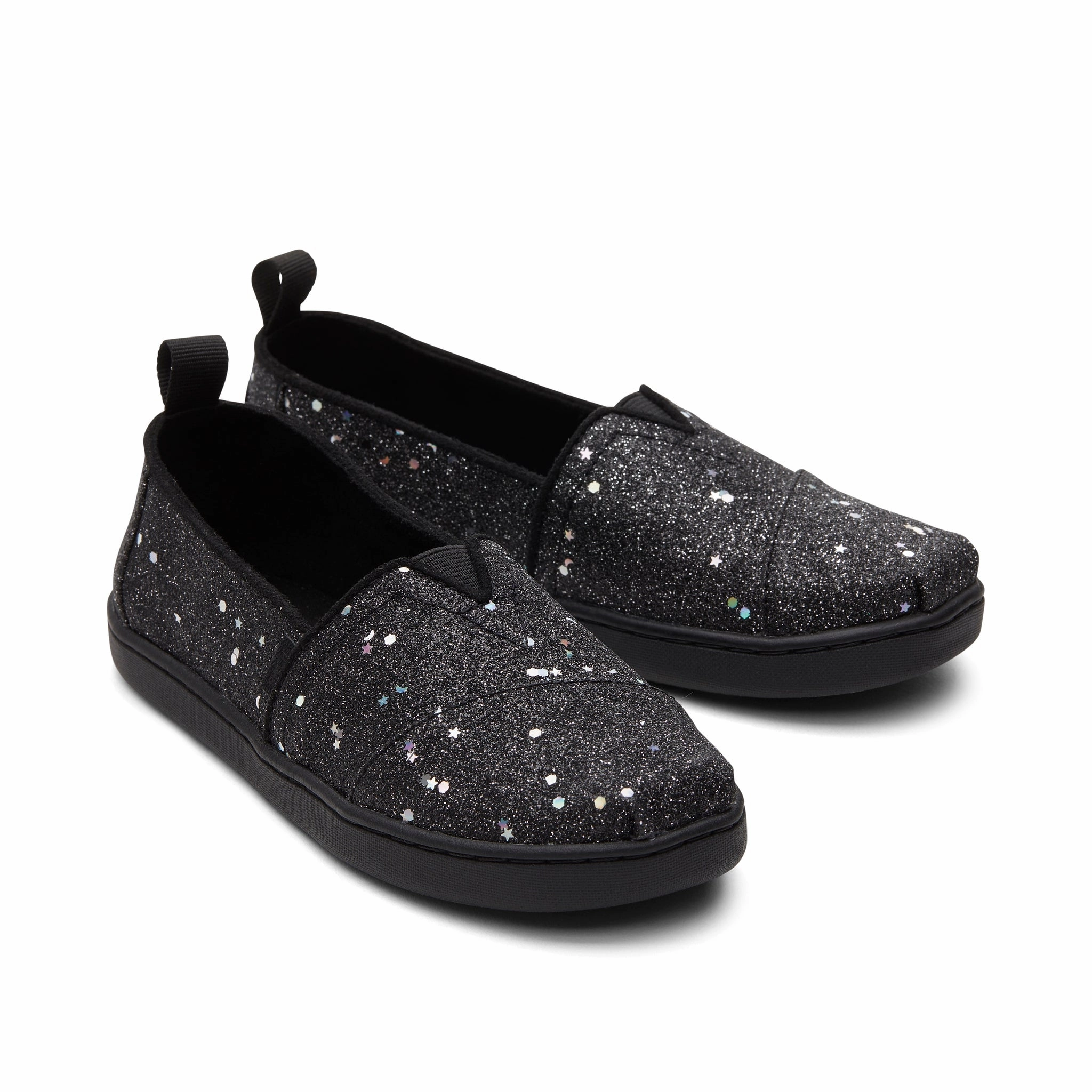 Youth Alpargata Black Cosmic Glitter Kids Shoe