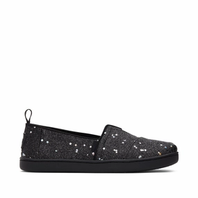 Youth Alpargata Black Cosmic Glitter Kids Shoe Girls Casual Shoes promo price