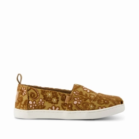 Youth Alpargata Golden Honey Floral Brocade Kids Shoe Girls Casual Shoes promo price