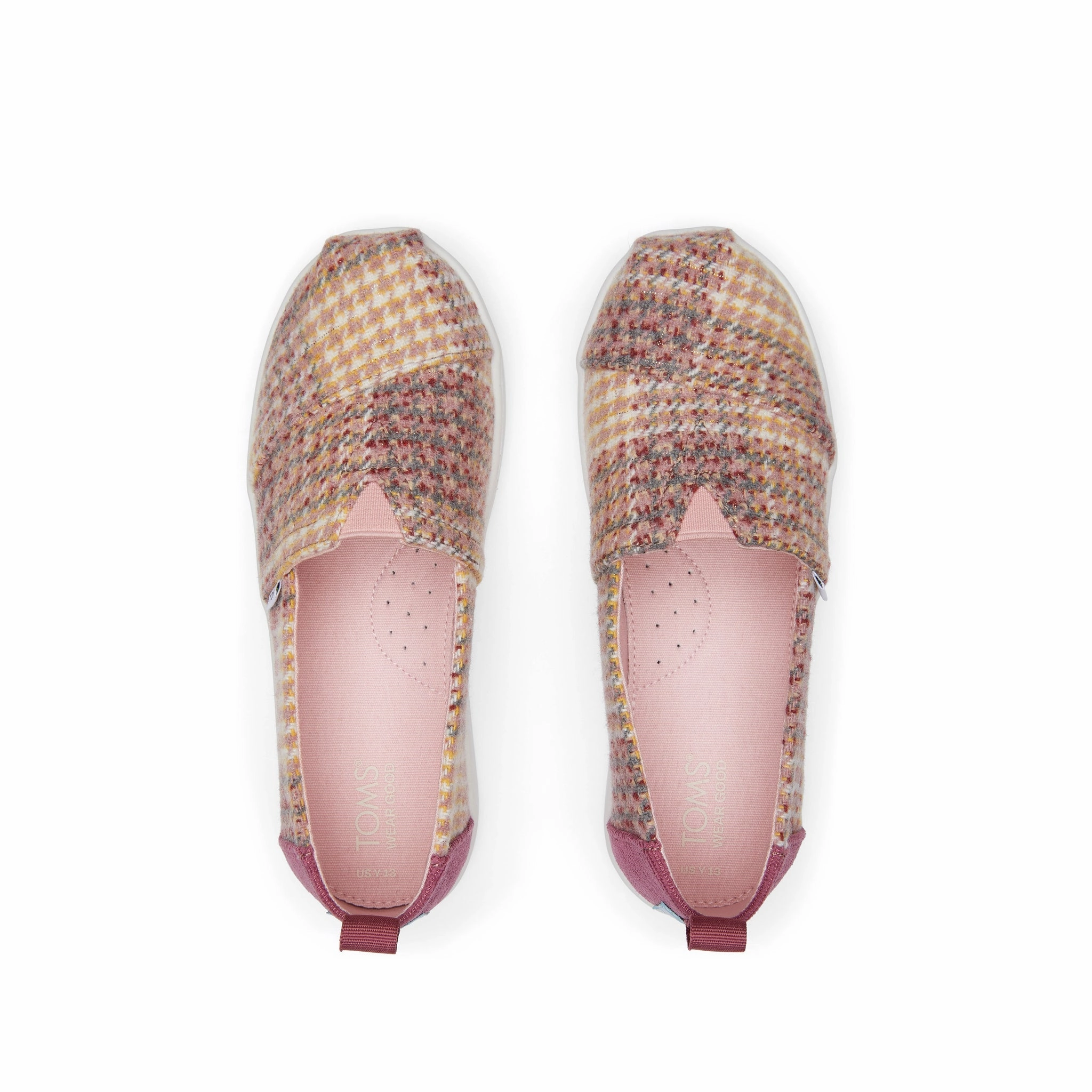 Youth Alpargata Plaid Tweed Shoe
