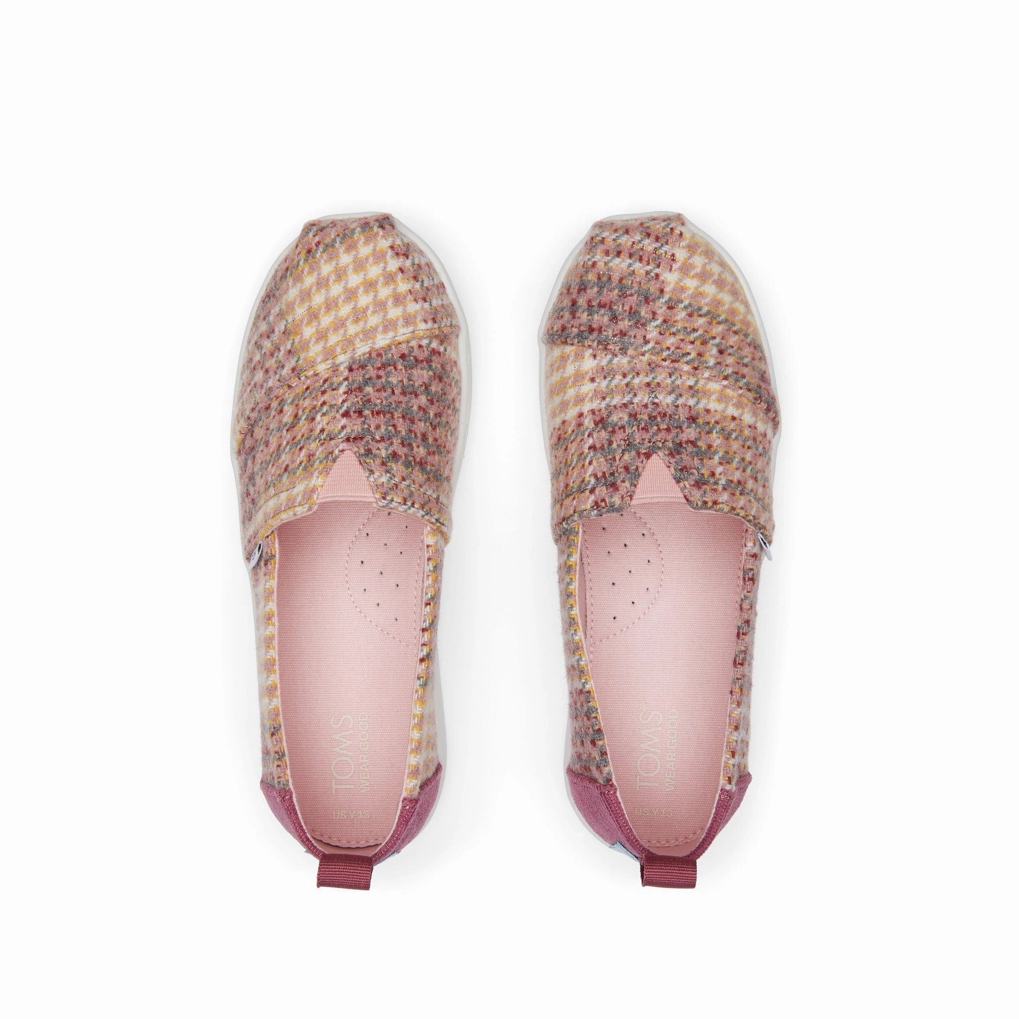 Youth Alpargata Plaid Tweed Shoe