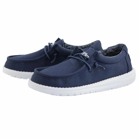 Youth Wally Casual Shoes In Navy Boys Shoes cheap deals