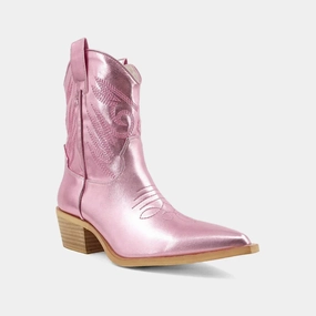 Youth Zahara Cowboy Boot In Metallic Pink Boys Shoes cheap deals