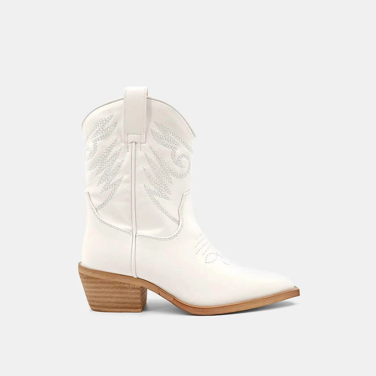 Youth Zahara Cowboy Boot In White